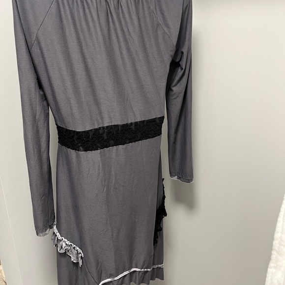 Grey, Black, Lace, Dress. - Picture 6 of 8